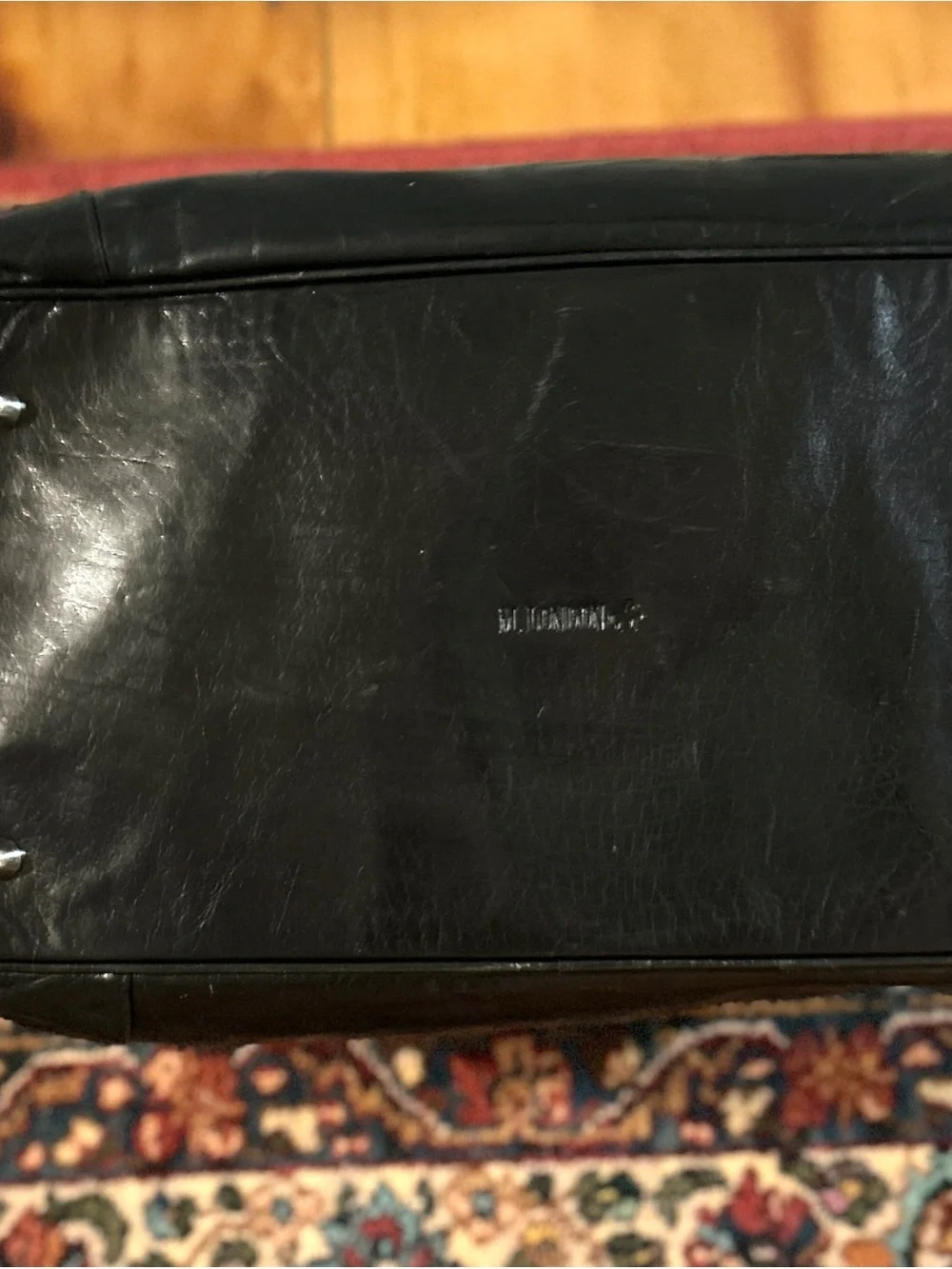 M. London Black Men's high quality Leather Weekender Bag - duffel